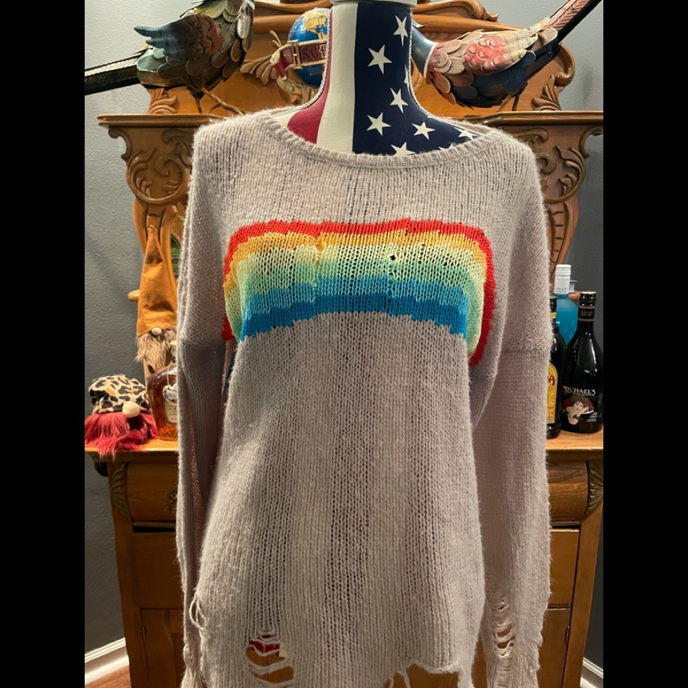 Wildfox Couture White Label Rainbow Sweater